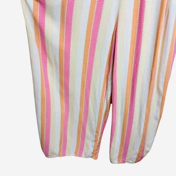 Matilda Jane Take A Chance Sleeveless Striped Jumpsuit Wide Leg Cropped Size S - Picture 7 of 10